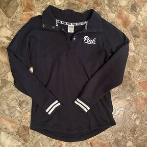 PINK Victoria's Secret Dark Grey Pullover with White Logo